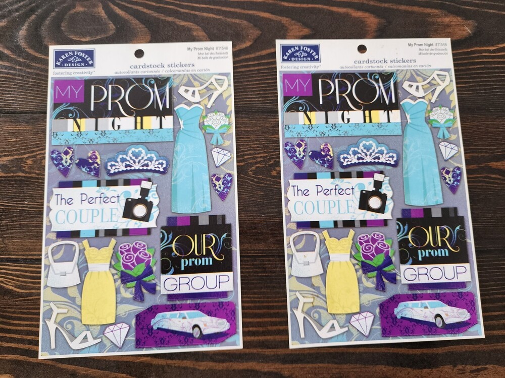 Scrapbooking Stickers Prom LOT x2 Karen Foster 11546 New Vintage Retired #22
